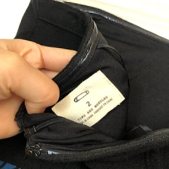 URBAN OUTFITTERS PINS NEEDLES Blue Black Crochet Lace Strapless Party Dress 2 - Picture 4 of 6